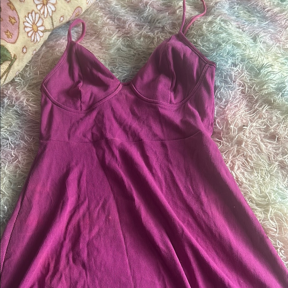 Vibrant Pink Spaghetti Strap Dress
